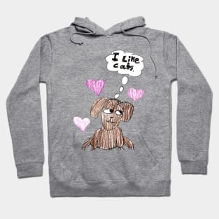 I Like Cats Says the Cute Dog Hoodie